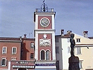 Torre dell'orologio. Rovigno (Rovinj), Istria, Croazia. Autore e Copyright: Marco Ramerini
